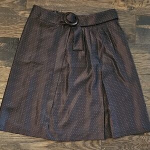 VINTAGE Elegant BROWN Polka Dot Skirt
